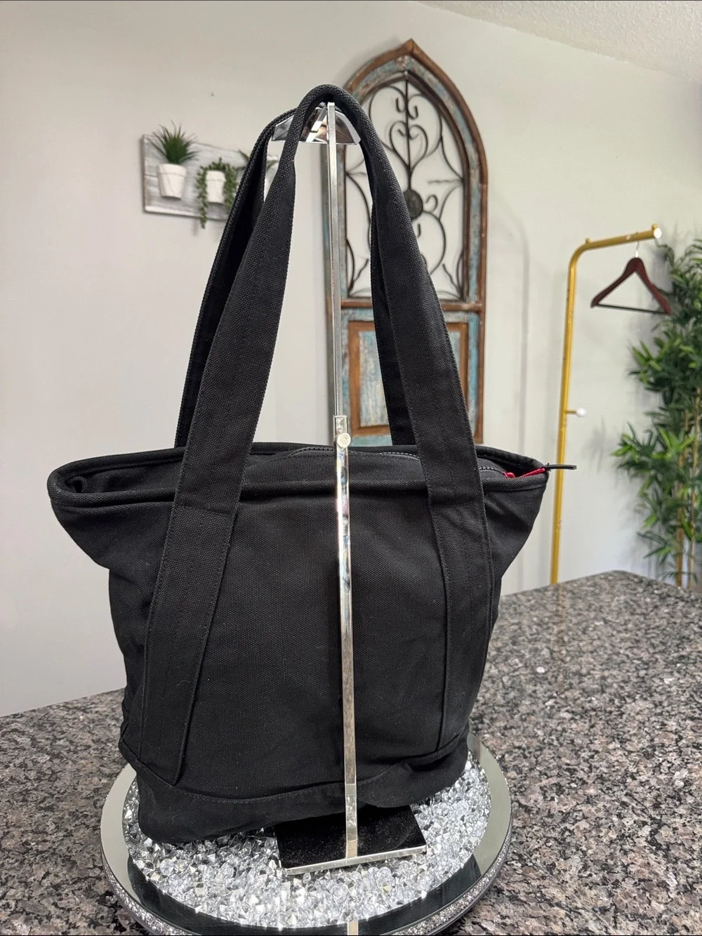 Nike air Jordan Black heavy duty Canvas Duffel Tote Bag EUC